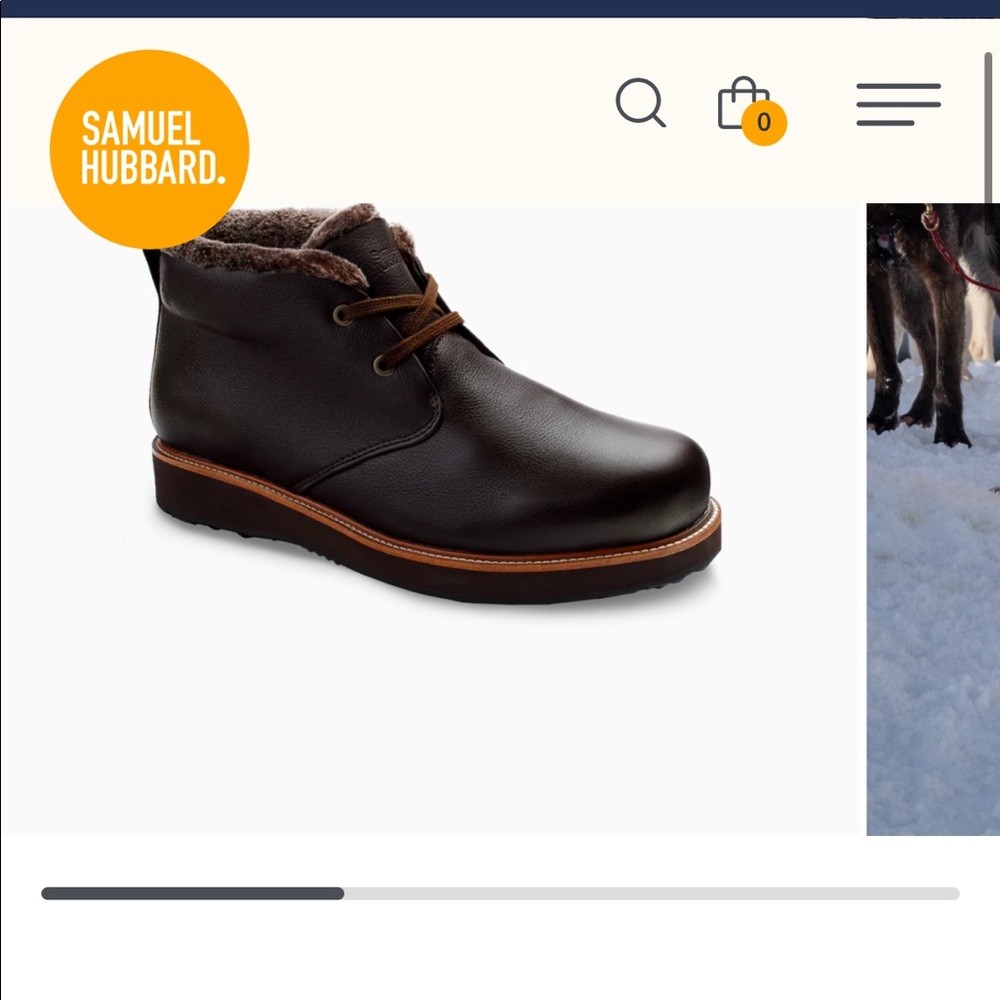 Samuel Hubbard Brown Shearling Winter Chukka Boots 9.5